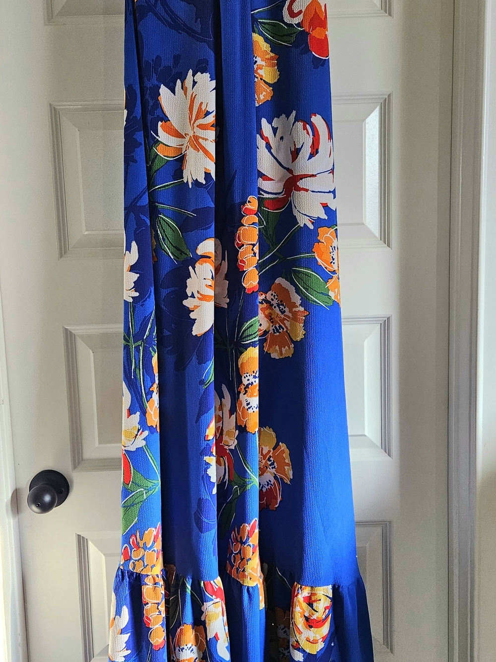 Altar'd State Royal Blue Floral Maxi Dress